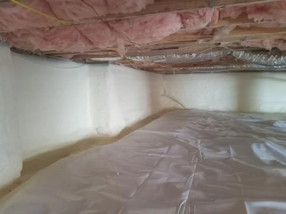 Crawl space encapsulation with closed-cell spray foam for Flat Roof Repair in Antioch